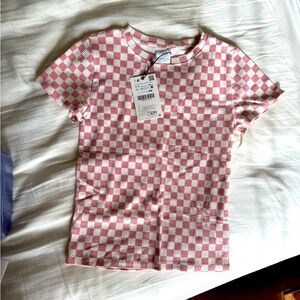 Zara 13/14 shirt checkers pink